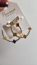 Aretes de Balines con Clover  Plata