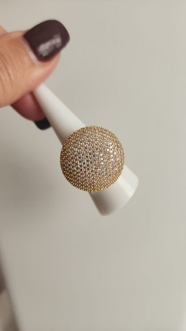 Anillo Botton  Diamantado