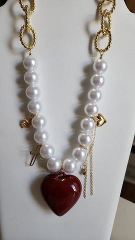 Collar de Perlas y Cadena