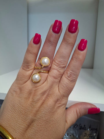 Anillos 2 perlas Dcto