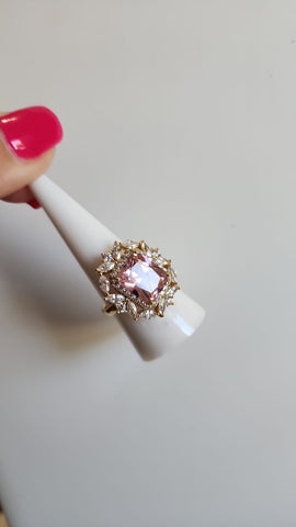 Anillo Circonia  Rosa