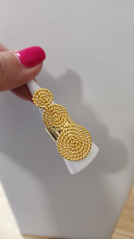 Anillo Trio Espiral  Dorado