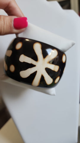 Pulsera Estrella  Ancha Marrón