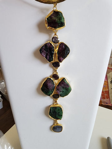 Gema Flourita  Violeta con Verde