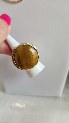 Anillo Redondo Ojo de tigre