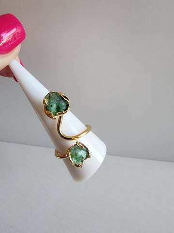 Anillo Drutzy  Curva de dos piedras