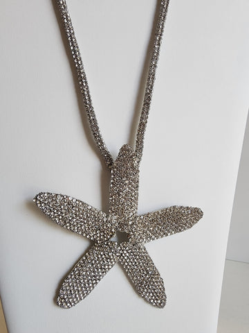 Collar Diamantado  Estrella Plata