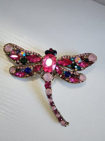 Prendedor Libelula Rosa