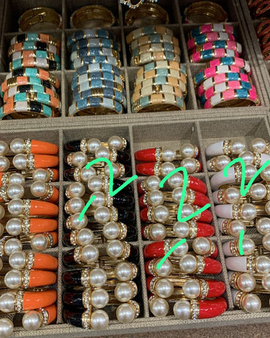 Pulsera dos perlas Colores