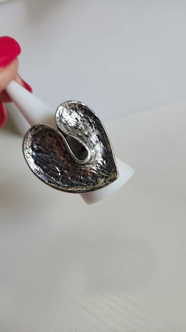 Corazón corrugado plata