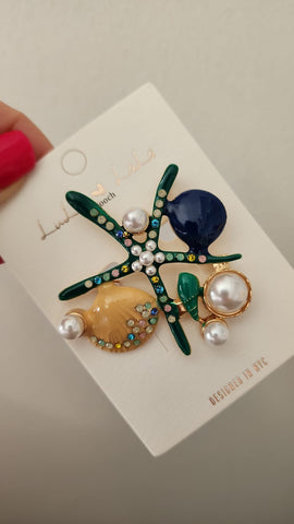 Prendedor de Estrella  Verde