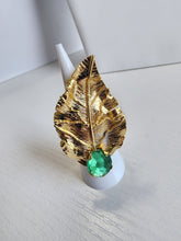 Set Hoja Piedra Verde Esmeralda