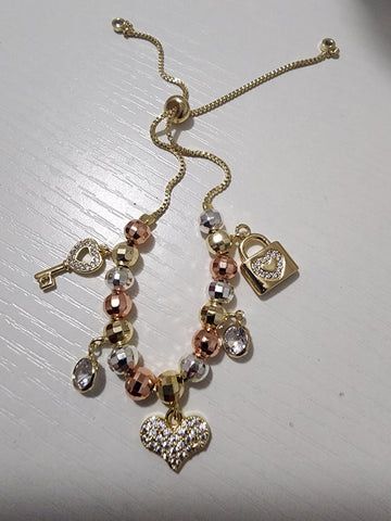 Pulsera Corazon en Balines