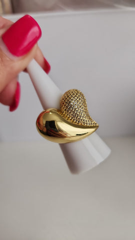 Anillo Corazón  Diamantado