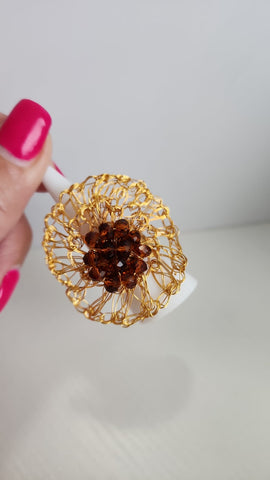 Anillo Tejido  Cuencas Ambar