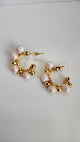 Aretes de Perlas y Balines
