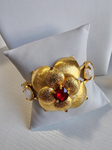 Bangel de Flor con Nakar  Piedra Roja