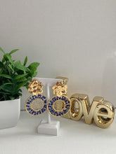 Aretes Flor Circulo 24K