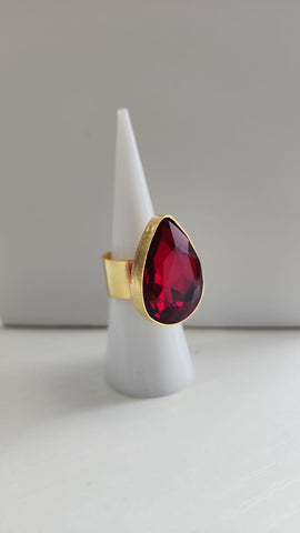 Anillo Gota  Rojo