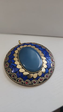 Gema Mosaico Azul con Piedra Azul