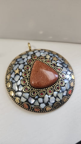 Gema Mosaico  Blanca Piedra Marron