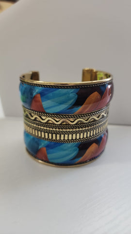 Bangel Pintado Azul con naranja