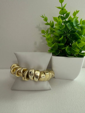 #179-Set de piedra  Oro Pulsera