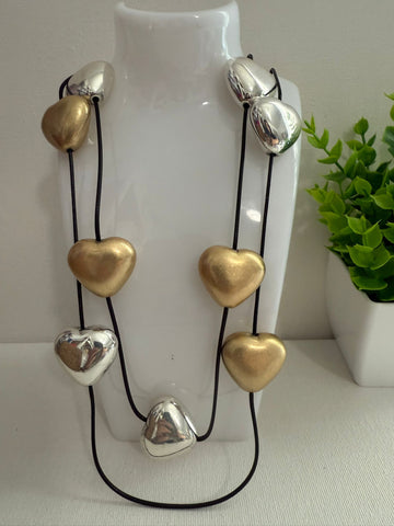 #018-Collar  corazones
