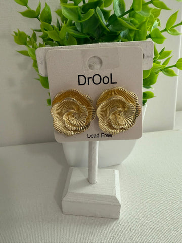 #973- Aretes Rosa Oro