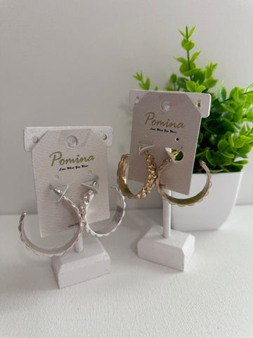 Aretes cadena de reloj