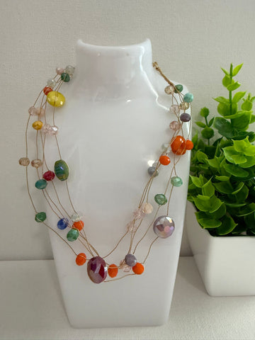 Collar en piedras colores