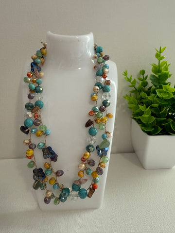 Collar largo cuenca en colores