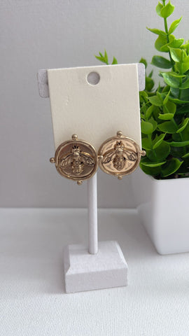 #273-Aretes de abeja