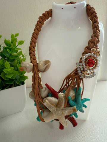 Collar Croche Marron