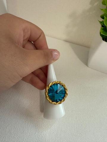 Anillo Cristal Trenza