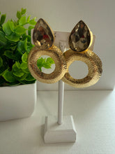 Aretes círculo con gota Cristal