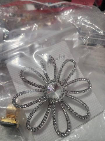 Prendedor Flor Cristal
