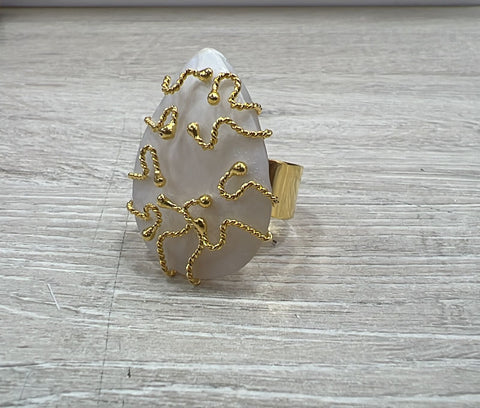 Anillo Ovalado Piedra Nacar