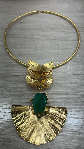 Choker Piedra verde Agata