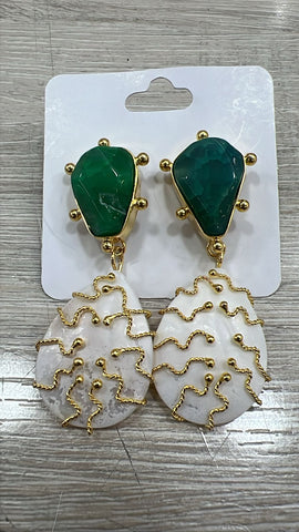 Arete piedra verde con nacar
