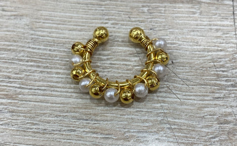 Earcuff Balines y Perlas