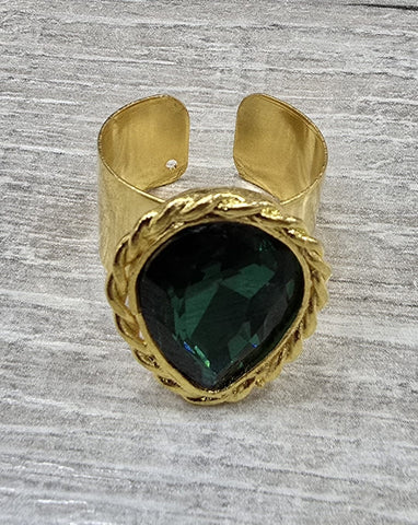 Anillo Gota borde Torcido
