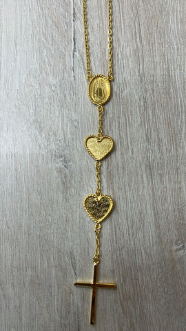 Cadena Virgen Corazones