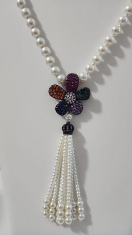 Corbatina Diamantada  Flor Pewter