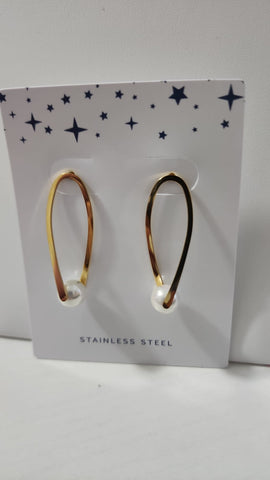 Arete en Clip  Con Perla