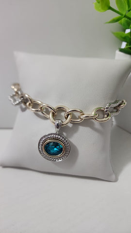 Pulsera dos Tonos  Turquesa