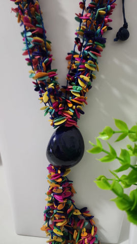 Collar Semillas  Violeta