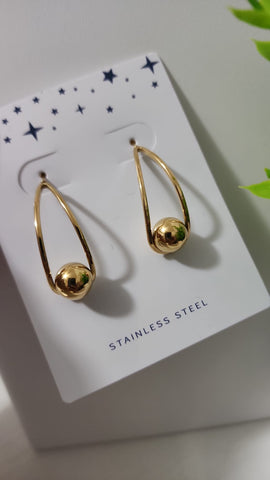 Aretes Clip  Balines Dorados