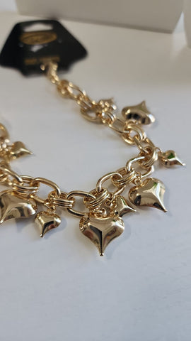 Pulsera charms corazones