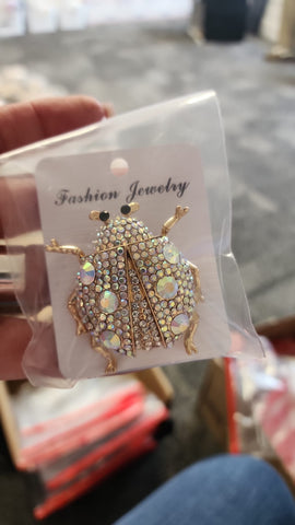 Prendedor Lady Bug tornasol